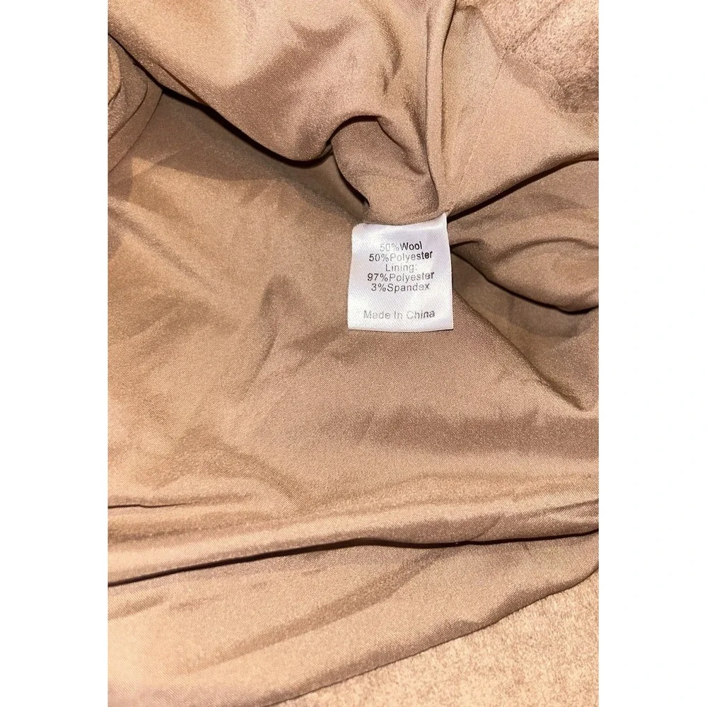 Tuckernuck Emerson Wool-Blend Collared Popover Jacket Camel Womens Size XXS‎